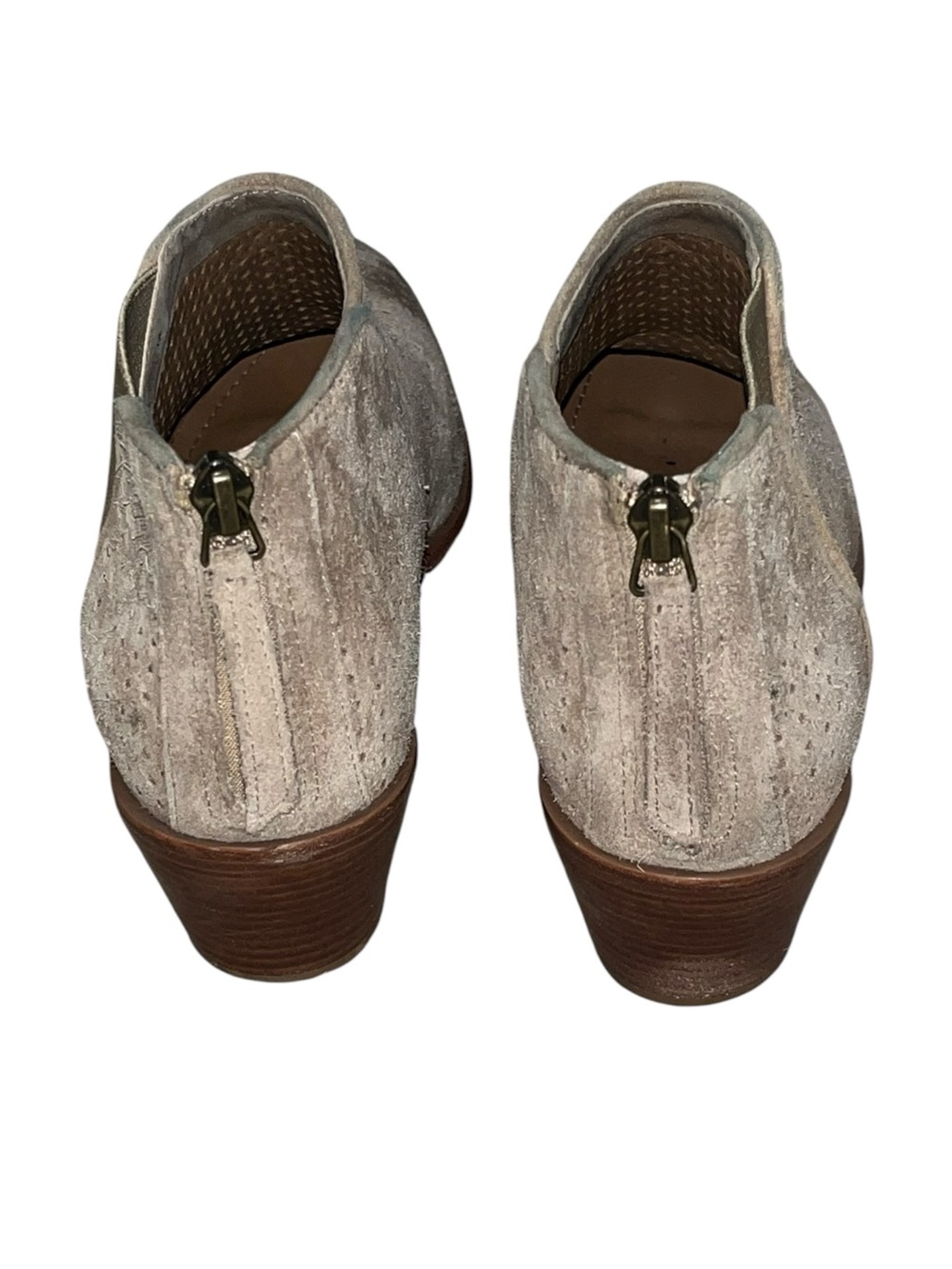 H.S. Trask Tisha Perforated Suede Ankle Booties Size 6.5M - Picture 8 of 10